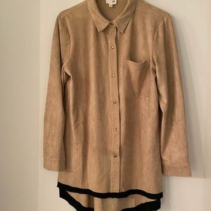 Suede button up